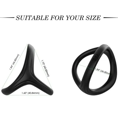 Safe Double Silicone Ring Black – Armony