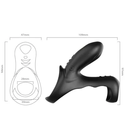 Ranger Double Ring Vibrator for Couples Black – Armony