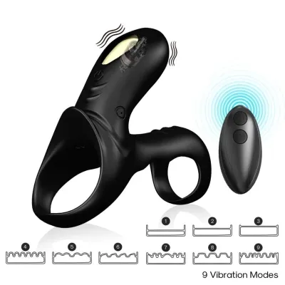 Ranger Double Ring Vibrator for Couples Black – Armony
