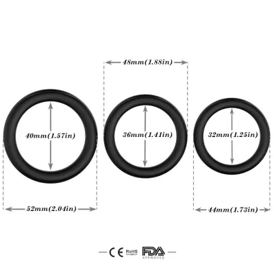 Dreifacher Silikonring Schwarz – Armony