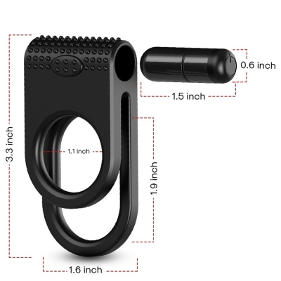 Twins Doppelring-Vibrator Für Paare Schwarz  –  Armony