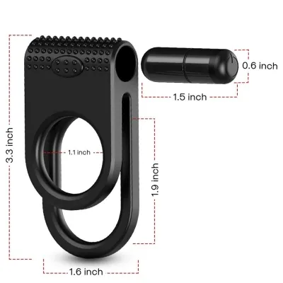 Twins Double Ring Vibrator for Couples Black – Armony