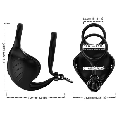 Manta Ring Vibrator Testicles Black – Armony