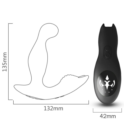 Bat King Prostate Vibrator Rotator Black  –  Armony