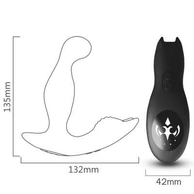 Bat King Prostate Vibrator Rotator Black – Armony