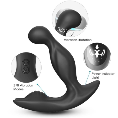 Bat King Prostate Vibrator Rotator Black  –  Armony