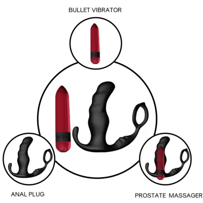 Knight Prostate Anal Vibrator Black – Armony
