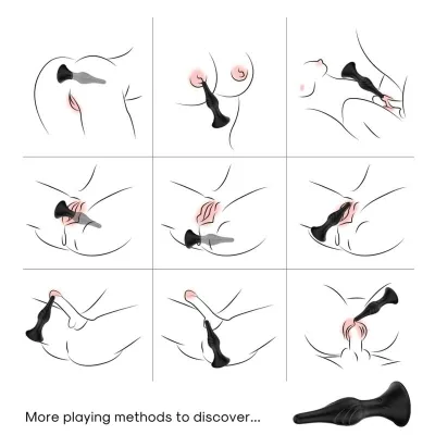 Vibrator & Anal Plug with Remote Control Black – Armony