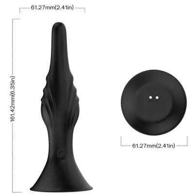 Vibrator & Anal Plug with Remote Control Black – Armony
