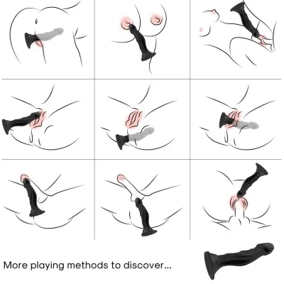Dildo Vibrator & Anal Plug Remote Control Black – Armony