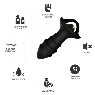 Kylin Finger Vibrator & Anal Plug with Remote Control Black – Armony