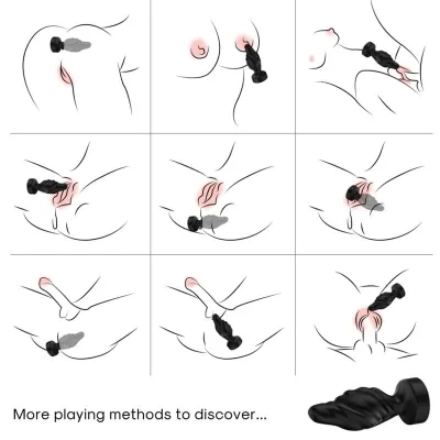 Vibrator & Anal Plug Remote Control Black – Armony