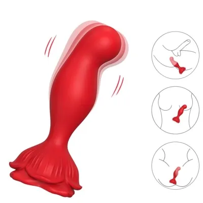 Pink Vibrator & Anal Plug Remote Control Red – Armony