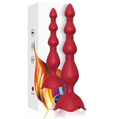 Rosa Vibrator Pagoda & Anal Plug Rot – Armony