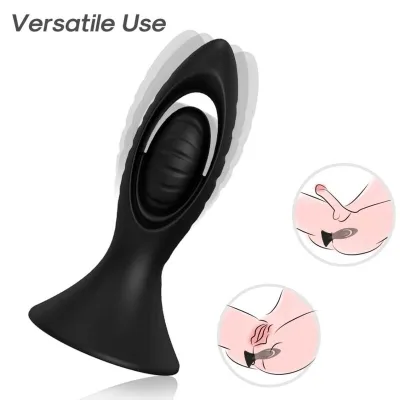 Vibrator & Anal Plug Silicone Black – Armony