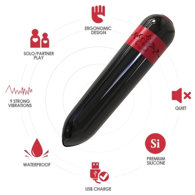 Raketenvibrator Bullet Schwarz  –  Armony