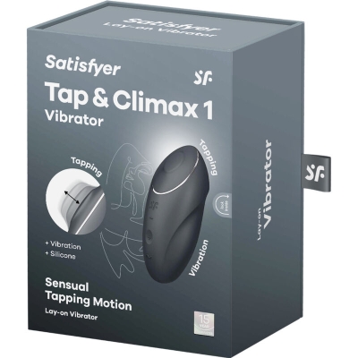 Tap & Climax 1 Auflegvibrator Schwarz | Satisfyer