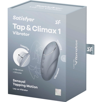 Tap & Climax 1 Auflegvibrator Grau | Satisfyer