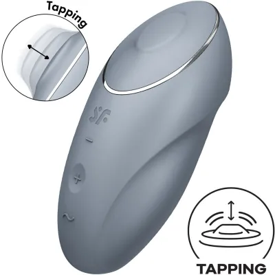 Tap & Climax 1 Auflegvibrator Grau | Satisfyer