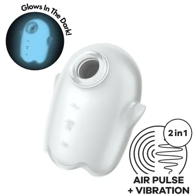Glowing Ghost Air Pulse & Vibrator White | Satisfyer
