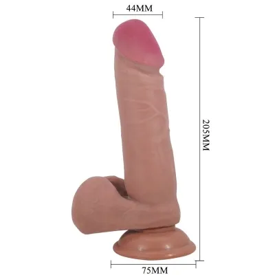 Sliding Skin Dildo Mit Saugnapf Braun 20,5cm – Pretty Love
