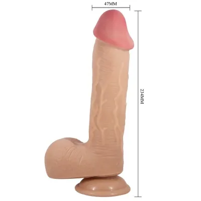 Sliding Skin Dildo Mit Saugnapf Hautfarben 23,4cm – Pretty Love