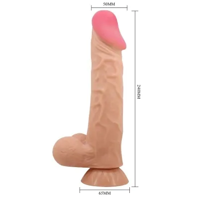 Sliding Skin Dildo Mit Saunapf Hautfarben 24cm – Pretty Love