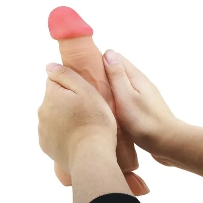 Sliding Skin Dildo Mit Saugnapf Fleisch 21,8cm – Pretty Love