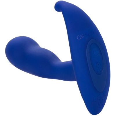 Gebogener Analstimulator & Vibrator Blau | Admiral