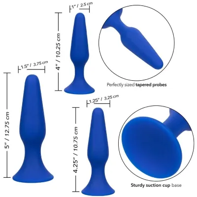 Anal plug set of 3 blue – admiral