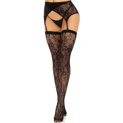 Spitzen Oberteilhöchste & Strapsgürtel Schwarz – Leg Avenue
