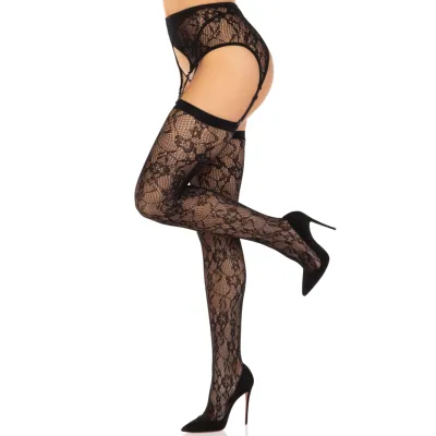 Spitzen Oberteilhöchste & Strapsgürtel Schwarz – Leg Avenue