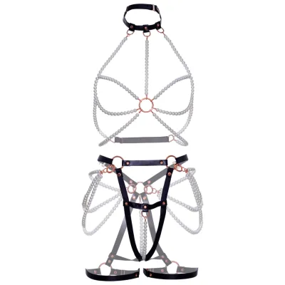 Harness Bra & Pearl Straps L – Leg Avenue