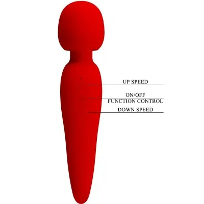 Meredith Massager 12 Vibration Modes Red – Pretty Love