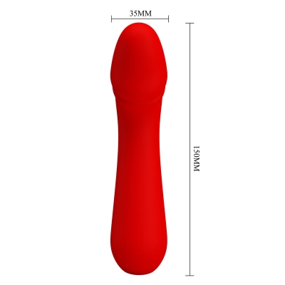 Cetus Wiederaufladbarer Vibrator Rot | Pretty Love