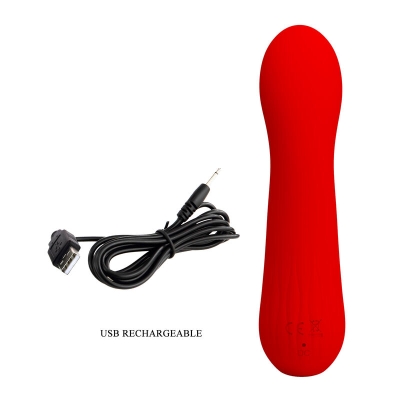 Faun Wiederaufladbarer Vibrator Rot | Pretty Love