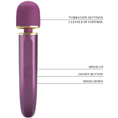 Massager 7 Vibration Modes Purple – Pretty Love