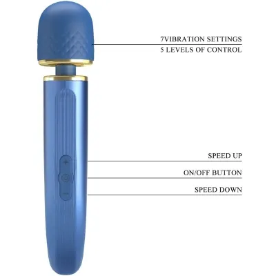 Massager 7 Vibration Modes Blue – Pretty Love