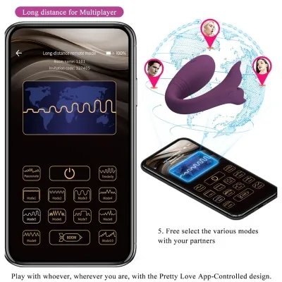 Jayleen Vibrator with App Remote Control Purple – Pretty Love