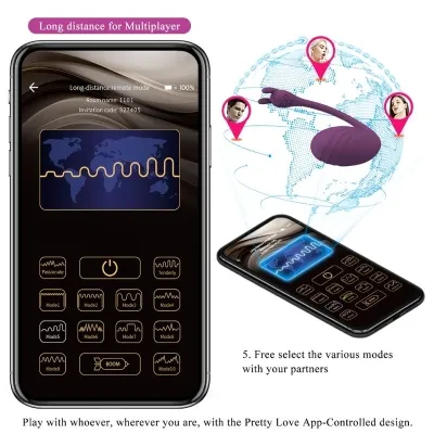 Catalina Vibrator App Fernbedienung Lila – Pretty Love