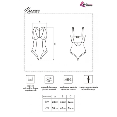 Kreame Lc 90546 Body Schwarz L/XL | Livco Corsetti Fashion