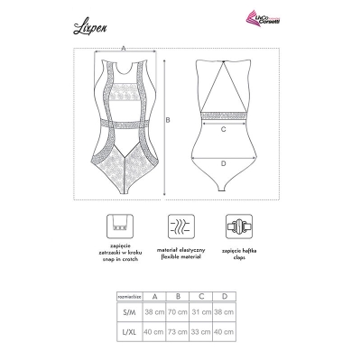 Lixpen Lc 90612 Body Schwarz L/XL | Livco Corsetti Fashion