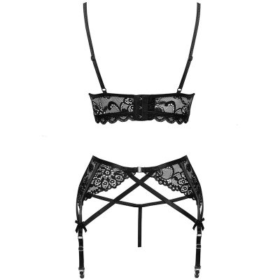 Moridam Lc 90552 BH + Strumpfgürtel + Höschen Schwarz  | Livco Corsetti Fashion