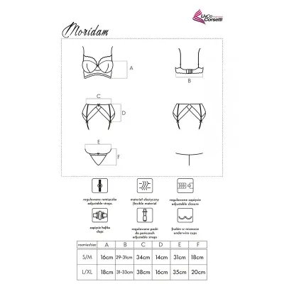 Moridam Bh + Strumpfgürtel + Slip Schwarz L/Xl – Livco Corsetti Fashion