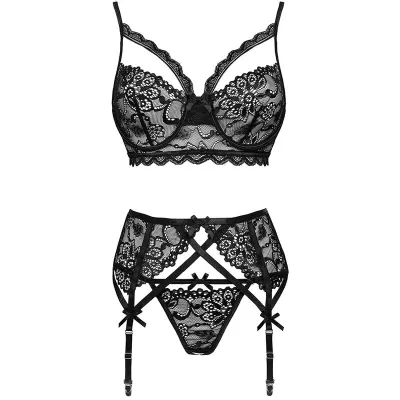 Moridam Bh + Strumpfgürtel + Slip Schwarz L/Xl – Livco Corsetti Fashion