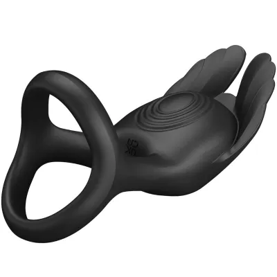 Vibrant Penis Ring 7 Modes Black Silicone – Pretty Love