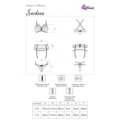 Snehana Lc 90443 BH + Strumpfgürtel + Höschen Schwarz | Livco Corsetti Fashion