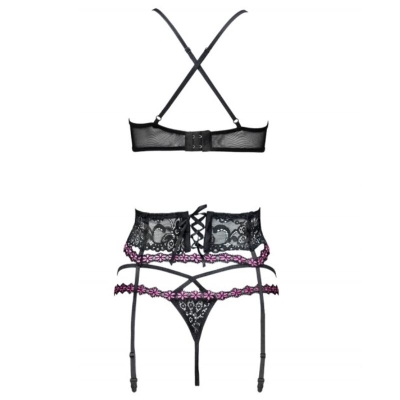 Snehana Lc 90443 BH + Strumpfgürtel + Höschen Schwarz | Livco Corsetti Fashion