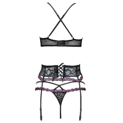 Snehana Bh + Strumpfgürtel + Slip Schwarz – Livco Corsetti Fashion