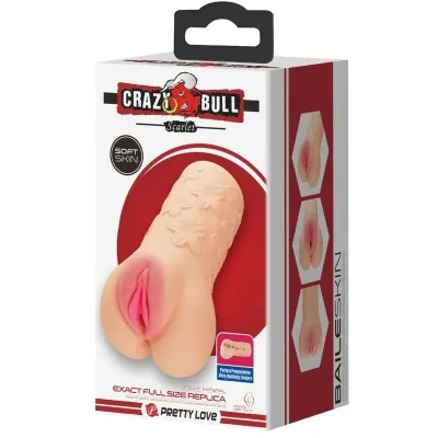 Scarlet red masturbator in vagina shape